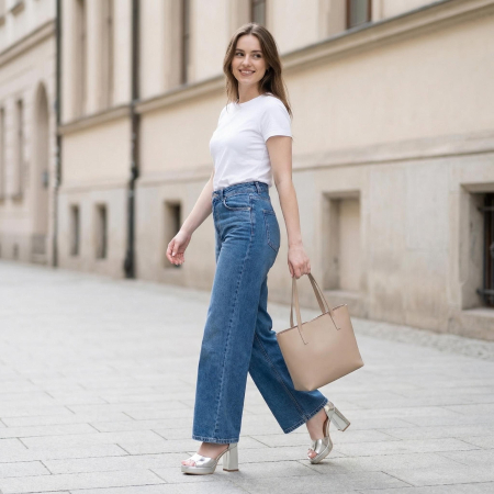 Sandale - Sandale elegante cu toc A23-520argintiu