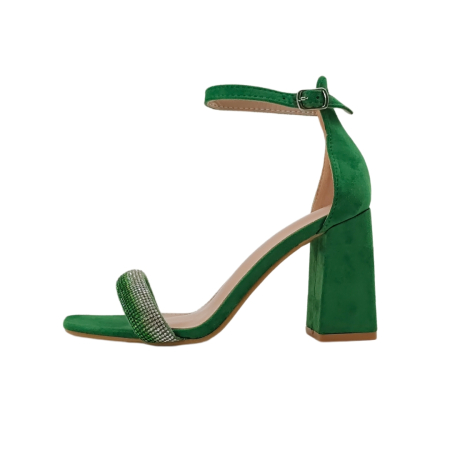 Damă - Sandale elegante cu toc A24-1061verde