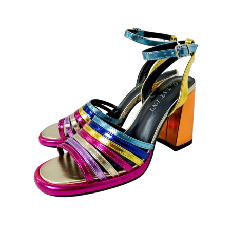 Sandale - Sandale elegante cu toc A24-1096multicolor