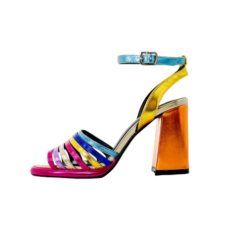 Sandale - Sandale elegante cu toc A24-1096multicolor