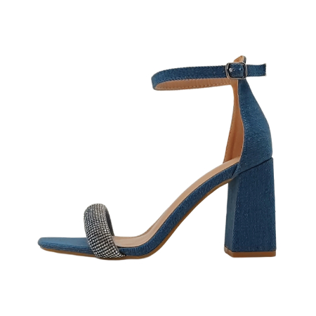 Damă - Sandale elegante cu toc A24-1061denim