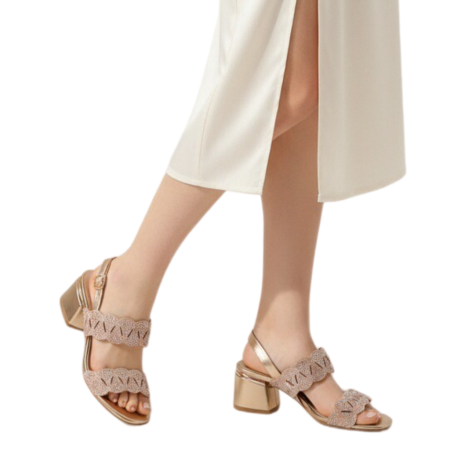 Sandale - Sandale elegante cu toc GL50roz