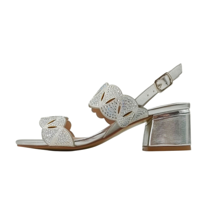Sandale - Sandale elegante cu toc GL50argintiu
