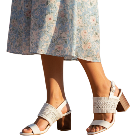 Sandale - Sandale cu toc GL05alb