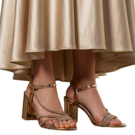 Sandale - Sandale elegante cu toc L-62sampanie