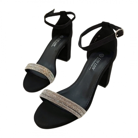 ÎNCĂLȚĂMINTE DAMĂ 39.99 - Sandale elegante cu toc L-61negru