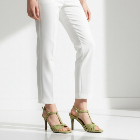 ÎNCĂLȚĂMINTE DAMĂ 39.99 - Sandale elegante cu toc MU-5verde