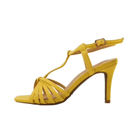ÎNCĂLȚĂMINTE DAMĂ 39.99 - Sandale elegante cu toc MU-5galben