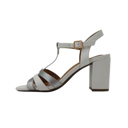 ÎNCĂLȚĂMINTE DAMĂ 39.99 - Sandale elegante cu toc MU-2alb