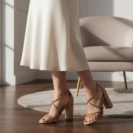 Sandale - Sandale elegante cu toc YH10-82