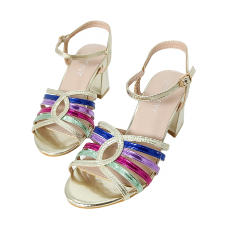Sandale - Sandale elegante cu toc A24-1053multicolor