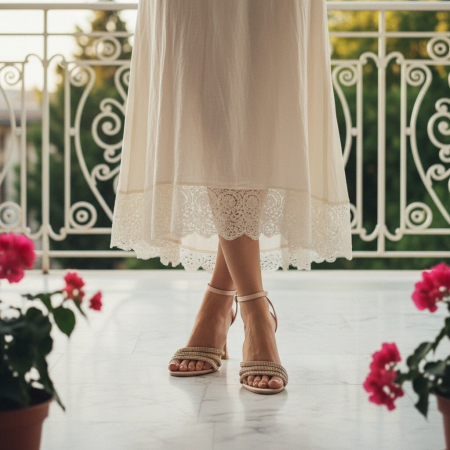 Sandale - Sandale elegante cu toc piramidal A24-1058sampanie