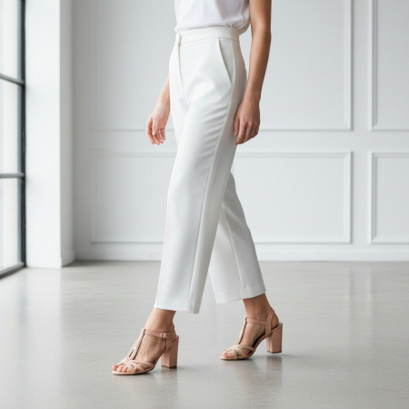 Sandale - Sandale elegante cu toc RM004roz