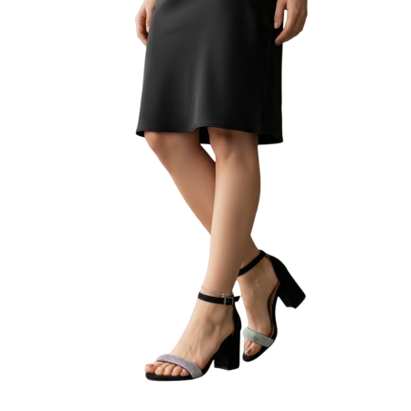 Sandale - Sandale elegante cu toc X23-326negru