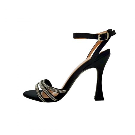 Sandale - Sandale elegante cu toc piramidal A24-1058negru