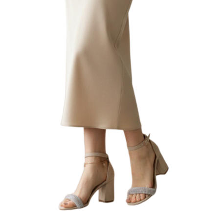 Încălțăminte damă - Sandale elegante cu toc X23-326bej