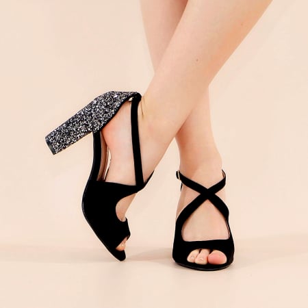 Sandale - Sandale elegante cu toc X23-362negru