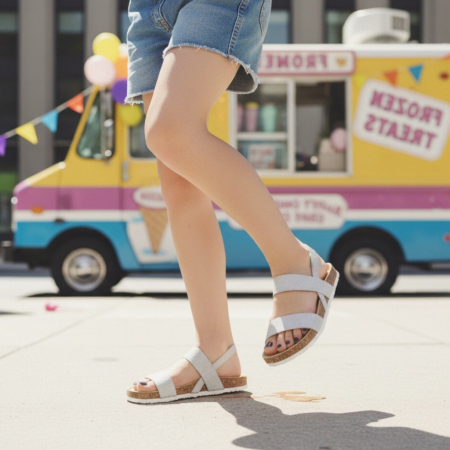 ÎNCĂLȚĂMINTE COPII 29.99 - Sandale WX06argintiu