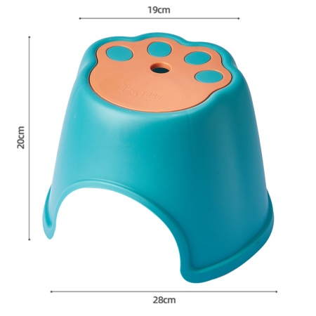 Mobilier cameră copii - Scăunel platformă cu imprimeu lăbuță SHYE-6522verde inchis