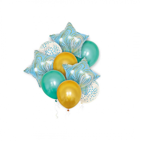 Baloane - Set 9 baloane aniversare din folie si latex 45 cm TZ5158