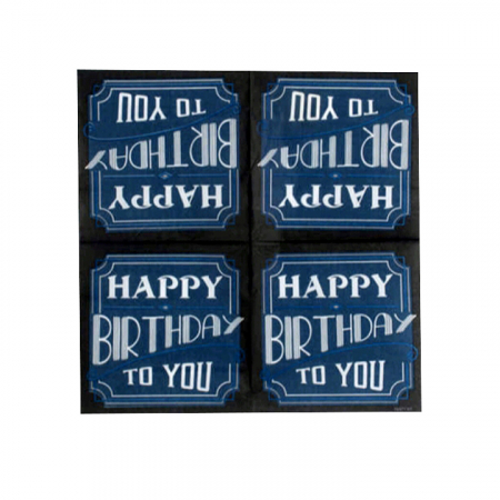 Tacâmuri - Set 10 servetele party cu 2 straturi ' Happy Birthday To You ' 33 x 33 cm XXJ-AI0278