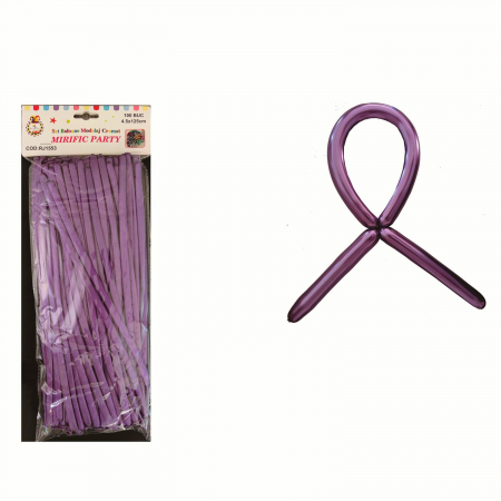 Baloane - Set 100 baloane cromate pentru modelaj din latex  125 cm RJ1553