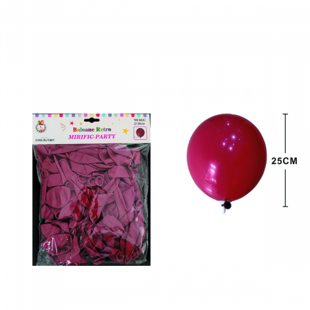 Articole party - Set 100 baloane din latex pentru petrecere 25 cm RJ1501