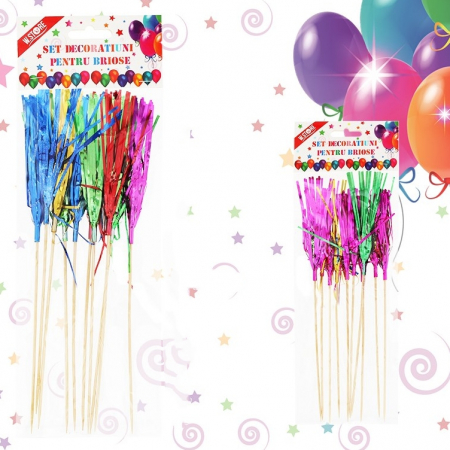 Accesorii party - Set 12 decoratiuni pentru prajituri 058490