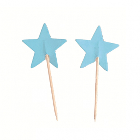 Accesorii party - Set 12 decoratiuni pentru tort cu stelute QT9557