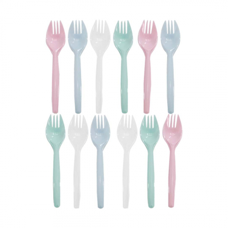 Articole party - Set 12 furculite din plastic pentru party 2260-22