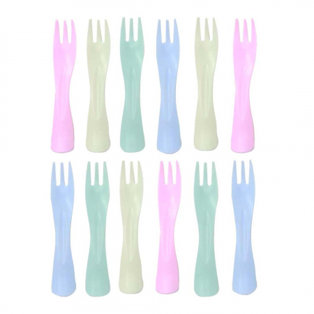 Articole party - Set 12 furculite din plastic pentru party 2260-19