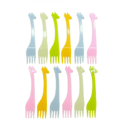 Articole party - Set 12 furculite din plastic pentru party 2260-18