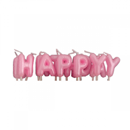 Lumânări tort - Set 13 lumanari aniversare pentru tort ' Happy Birthday ' 5 cm LZ2556