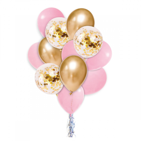 Baloane - Set 12 baloane din latex cu confetti 30 cm TZ5136
