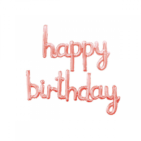 Articole party - Set 2 baloane din folie de aluminiu 'Happy birthday' 124 x45 cm LM0680