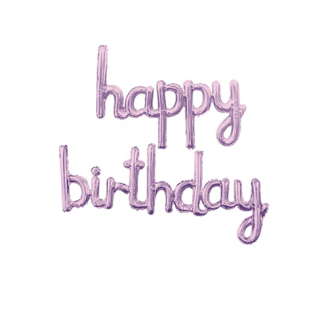 Baloane - Set 2 baloane din folie de aluminiu 'Happy birthday' 124 x45 cm LM0681