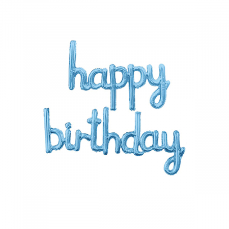 Baloane - Set 2 baloane din folie de aluminiu 'Happy birthday' 124 x45 cm LM0683