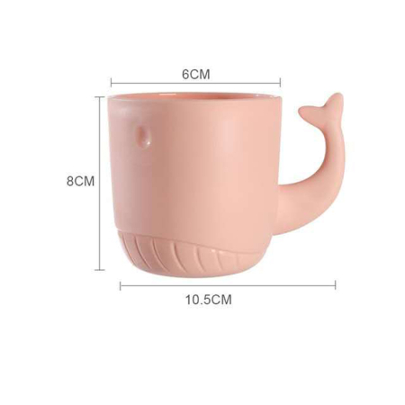 Suporturi și accesorii de baie - Set 4 cani dragute pentru periutele de dinti, model balena SHYE-5297