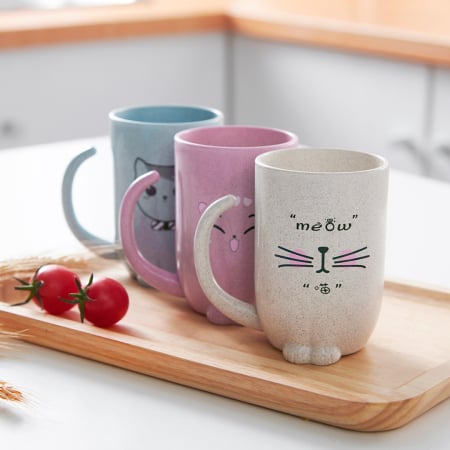 Căni și cești - Set 3 cani pentru copii 300 ml SHYE-6178