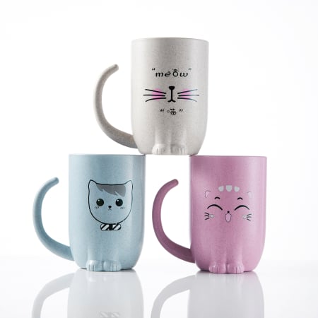 Căni și cești - Set 3 cani pentru copii 300 ml SHYE-6178