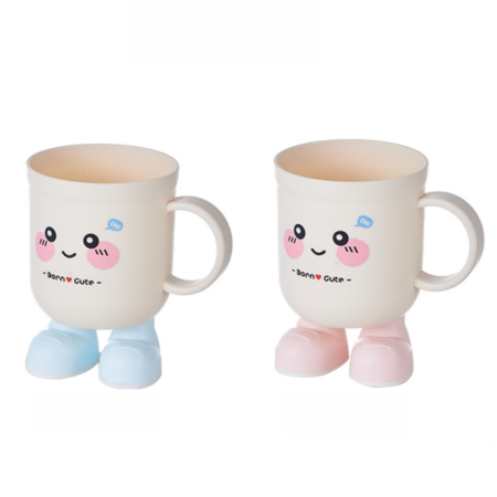 Suporturi și accesorii de baie - Set 2 cani dragute cu picioruse pentru periutele de dinti SHYE-9014