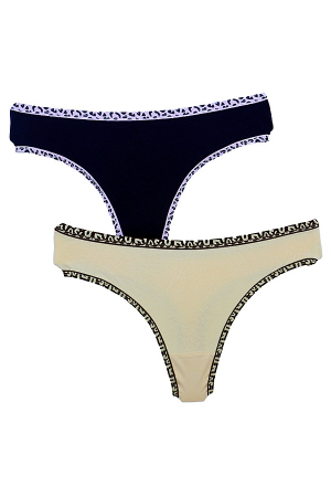 Chiloți tanga - Set 2 chiloti tanga din bumbac 1KT183