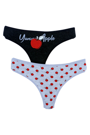 Chiloți tanga - Set 2 chiloti tanga din bumbac 1KT180