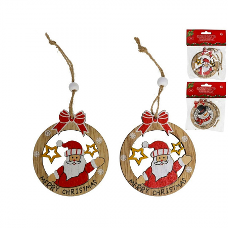 Articole pentru sărbători - Set 2 decoratiuni din lemn pentru Craciun 936132