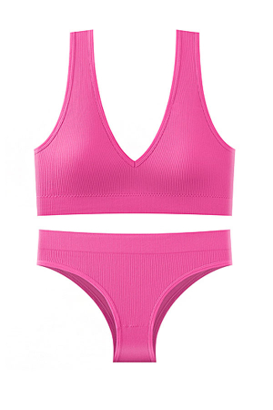 Seturi și Compleuri - Set 2 piese lenjerie intima, bustiera push-up si chiloti brazilieni XBX-8879roz