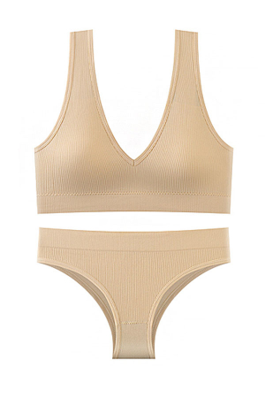 Seturi și Compleuri - Set 2 piese lenjerie intima, bustiera push-up si chiloti brazilieni XBX-8879bej