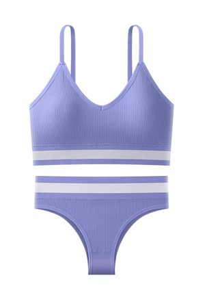 Seturi și Compleuri - Set 2 piese lenjerie intima, bustiera push-up si chiloti brazilieni XBX-8880mov