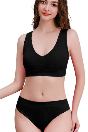 Seturi și Compleuri - Set 2 piese lenjerie intima, bustiera push-up si chiloti brazilieni XBX-8879negru