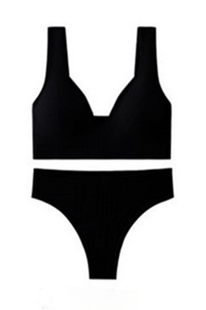 Seturi și Compleuri - Set 2 piese lenjerie intima, bustiera push-up si chiloti brazilieni XXP-6775negru
