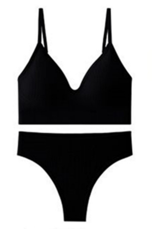 Seturi și Compleuri - Set 2 piese lenjerie intima, bustiera push-up si chiloti brazilieni XXP-777negru